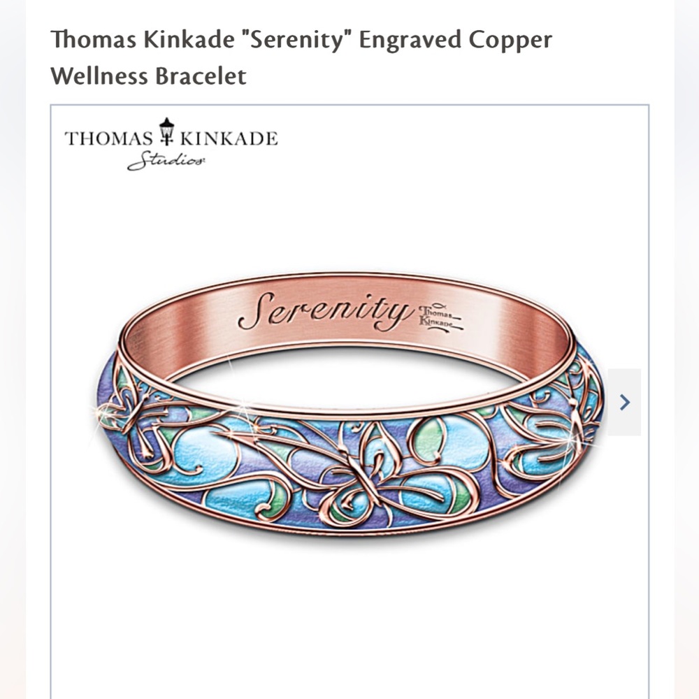Bradford exchange NEW IN BOX Thomas kinkade serenity wellness bracelet